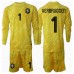 Maillot de foot Pays-Bas Bart Verbruggen #1 Gardien Extérieur vêtements enfant Europe 2024 Manches Longues (+ pantalon court)